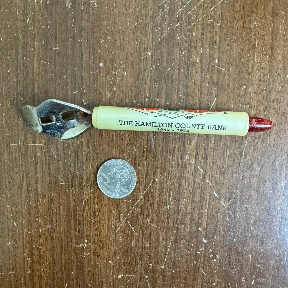 1973 Hamilton County State Bank McLeansboro, IL‎ Advertising Can Opener